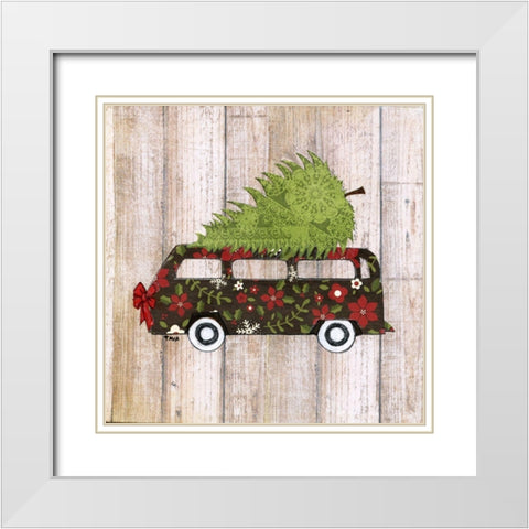 Classic Auto White Modern Wood Framed Art Print with Double Matting by Tava Studios