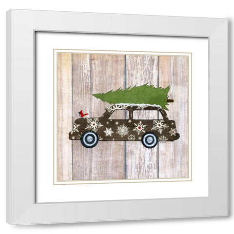 Classic Auto White Modern Wood Framed Art Print with Double Matting by Tava Studios