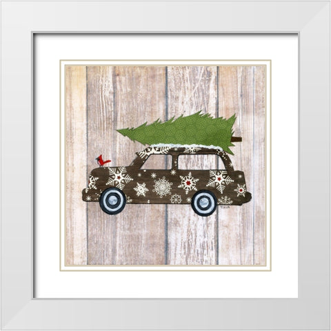 Classic Auto White Modern Wood Framed Art Print with Double Matting by Tava Studios