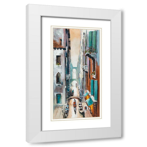 Canal View I White Modern Wood Framed Art Print with Double Matting by Orme, E. Anthony