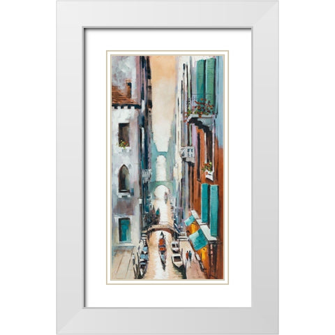 Canal View I White Modern Wood Framed Art Print with Double Matting by Orme, E. Anthony