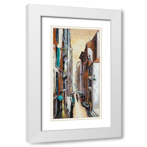 Canal View II White Modern Wood Framed Art Print with Double Matting by Orme, E. Anthony