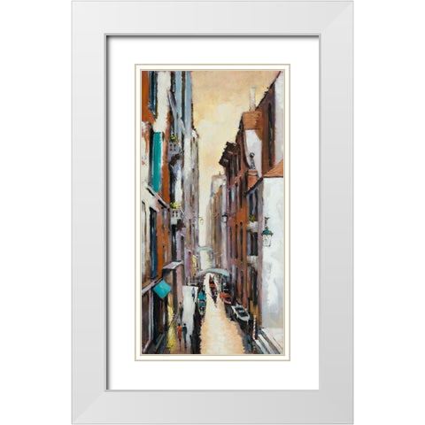Canal View II White Modern Wood Framed Art Print with Double Matting by Orme, E. Anthony