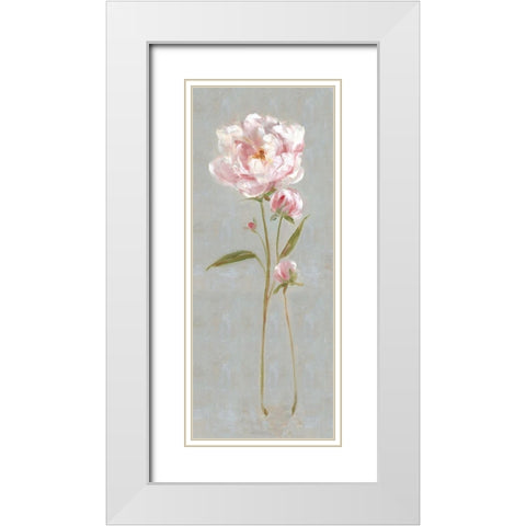 Peony Magic II White Modern Wood Framed Art Print with Double Matting by Swatland, Sally