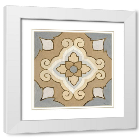 Mattonella I White Modern Wood Framed Art Print with Double Matting by Tava Studios