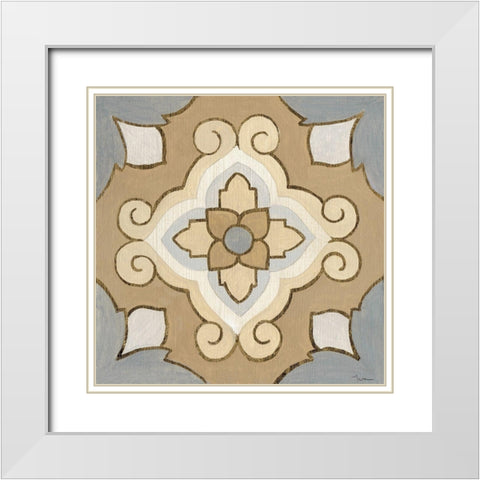 Mattonella I White Modern Wood Framed Art Print with Double Matting by Tava Studios