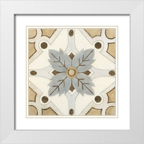 Mattonella II White Modern Wood Framed Art Print with Double Matting by Tava Studios