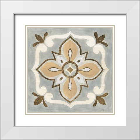 Mattonella III White Modern Wood Framed Art Print with Double Matting by Tava Studios