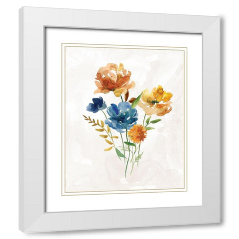 Summer Sprig II White Modern Wood Framed Art Print with Double Matting by Robinson, Carol