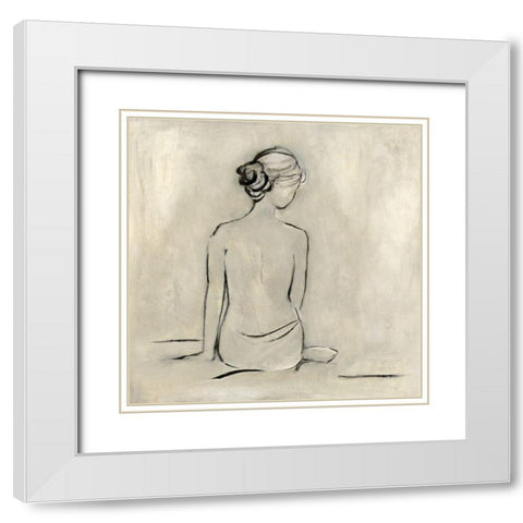Bather I White Modern Wood Framed Art Print with Double Matting by Swatland, Sally