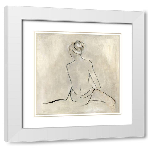 Bather II White Modern Wood Framed Art Print with Double Matting by Swatland, Sally