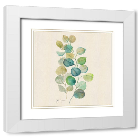 Eucalyptus II White Modern Wood Framed Art Print with Double Matting by Tava Studios