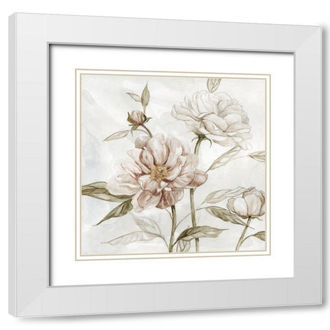 Washed Botanical II White Modern Wood Framed Art Print with Double Matting by Robinson, Carol