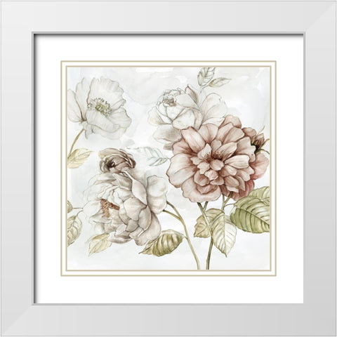 Washed Botanical III White Modern Wood Framed Art Print with Double Matting by Robinson, Carol
