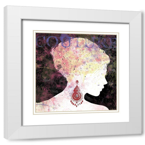 Couture White Modern Wood Framed Art Print with Double Matting by Robinson, Carol