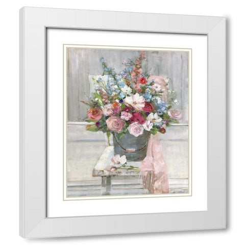 Sit Down for a Spell White Modern Wood Framed Art Print with Double Matting by Swatland, Sally