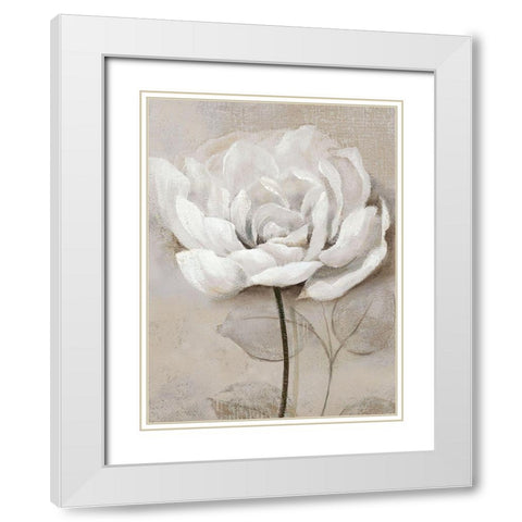 Soft White III White Modern Wood Framed Art Print with Double Matting by Nan