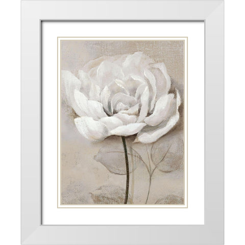 Soft White III White Modern Wood Framed Art Print with Double Matting by Nan