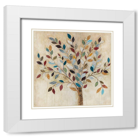 Whimsical Wood White Modern Wood Framed Art Print with Double Matting by Tava Studios