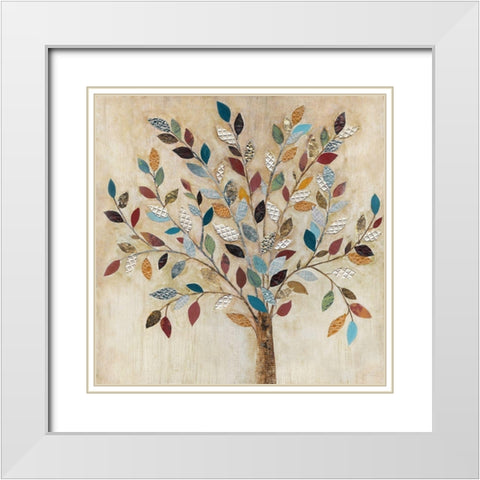 Whimsical Wood White Modern Wood Framed Art Print with Double Matting by Tava Studios