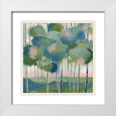 Shady Grove White Modern Wood Framed Art Print with Double Matting by Tava Studios