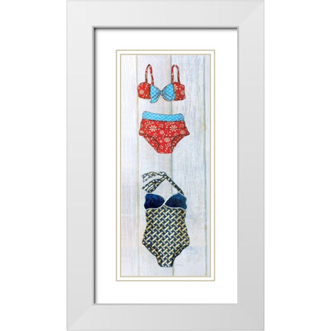 Vintage Bathing Suit - Detail I White Modern Wood Framed Art Print with Double Matting by Tava Studios