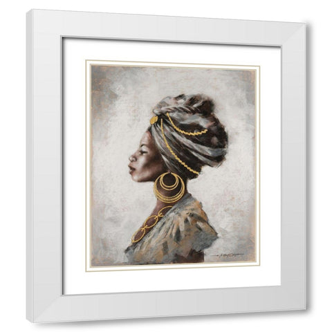 Beauty and Strength White Modern Wood Framed Art Print with Double Matting by Orme, E. Anthony