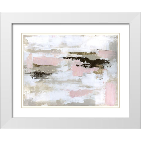 Desert Rose White Modern Wood Framed Art Print with Double Matting by Tava Studios