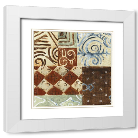 Patterns of Africa II White Modern Wood Framed Art Print with Double Matting by Tava Studios