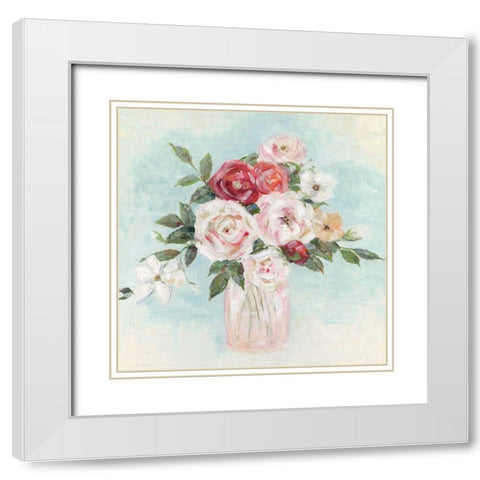 Arrangement of Spring I White Modern Wood Framed Art Print with Double Matting by Swatland, Sally