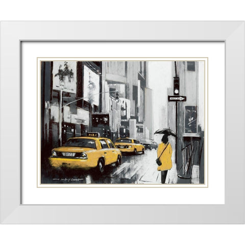 New York City I White Modern Wood Framed Art Print with Double Matting by Orme, E. Anthony