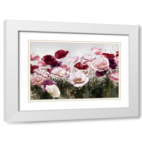 Royal Poppy White Modern Wood Framed Art Print with Double Matting by Levashov, Igor
