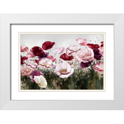 Royal Poppy White Modern Wood Framed Art Print with Double Matting by Levashov, Igor