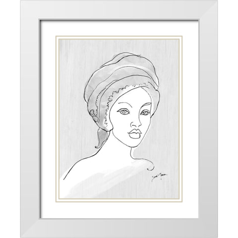 Run The World White Modern Wood Framed Art Print with Double Matting by Tava Studios