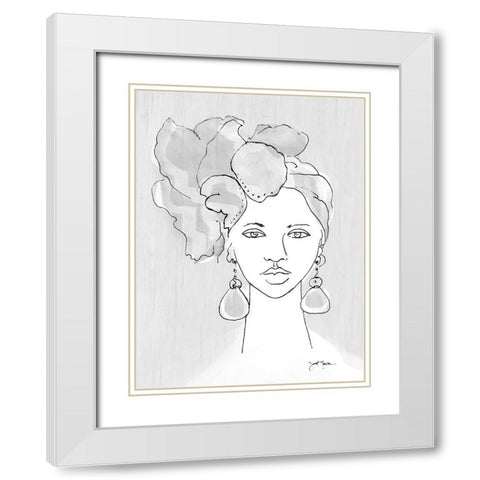 Flawless White Modern Wood Framed Art Print with Double Matting by Tava Studios