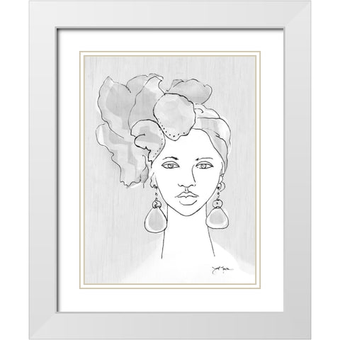 Flawless White Modern Wood Framed Art Print with Double Matting by Tava Studios