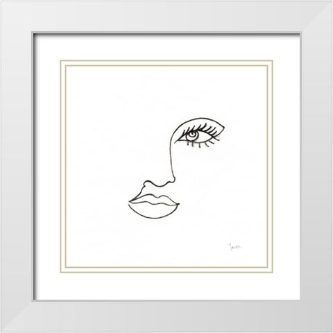 Vogue Look I White Modern Wood Framed Art Print with Double Matting by Tava Studios