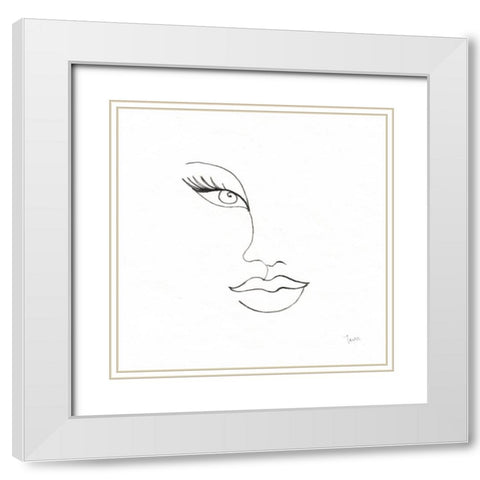 Vogue Look II White Modern Wood Framed Art Print with Double Matting by Tava Studios