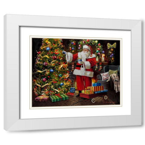 Letter to Santa White Modern Wood Framed Art Print with Double Matting by Orme, E. Anthony