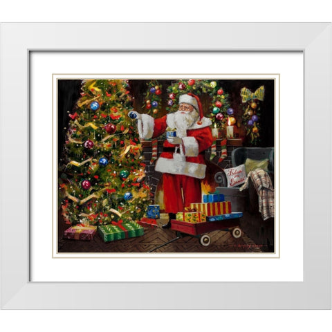 Letter to Santa White Modern Wood Framed Art Print with Double Matting by Orme, E. Anthony