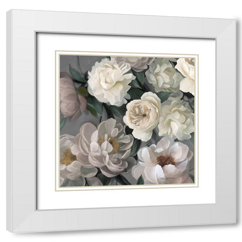 Garden Glory White Modern Wood Framed Art Print with Double Matting by Robinson, Carol
