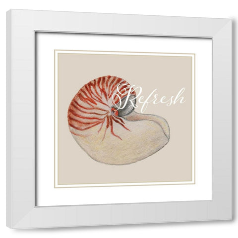 Refresh White Modern Wood Framed Art Print with Double Matting by Tava Studios