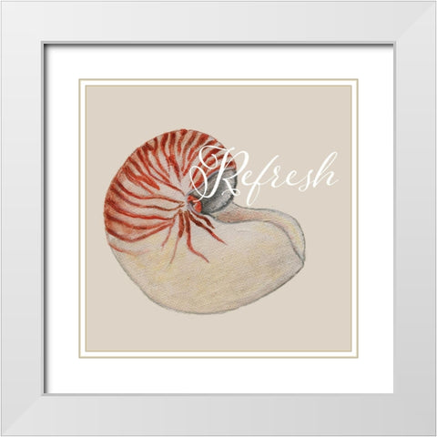 Refresh White Modern Wood Framed Art Print with Double Matting by Tava Studios
