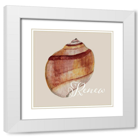 Renew White Modern Wood Framed Art Print with Double Matting by Tava Studios