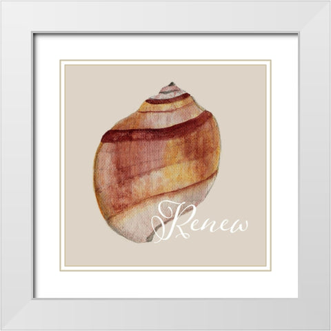 Renew White Modern Wood Framed Art Print with Double Matting by Tava Studios