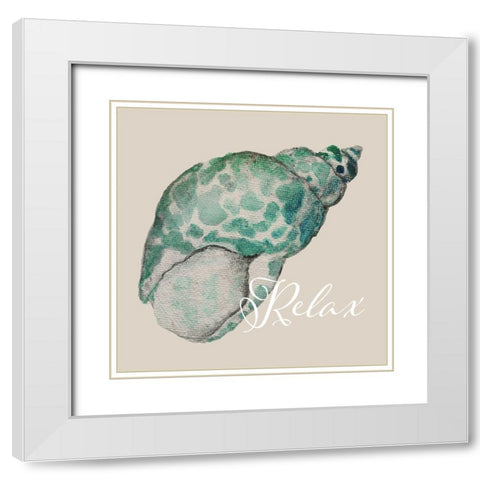 Relax White Modern Wood Framed Art Print with Double Matting by Tava Studios