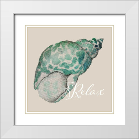 Relax White Modern Wood Framed Art Print with Double Matting by Tava Studios