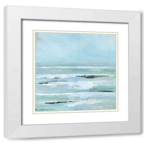 Misty Water White Modern Wood Framed Art Print with Double Matting by Tava Studios