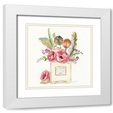 Boho Bouquet II White Modern Wood Framed Art Print with Double Matting by Tava Studios