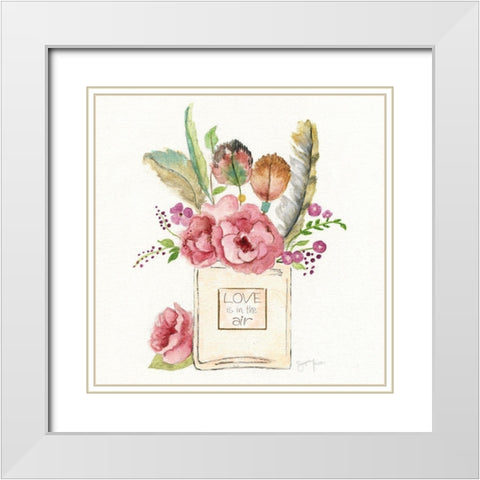 Boho Bouquet II White Modern Wood Framed Art Print with Double Matting by Tava Studios